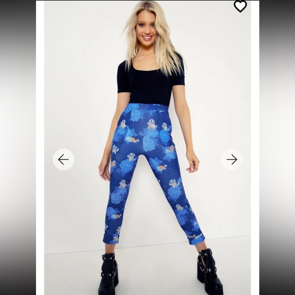 NWT BLACKMILK Pokemon  SQUIRTLE CUFFED PANTS XL